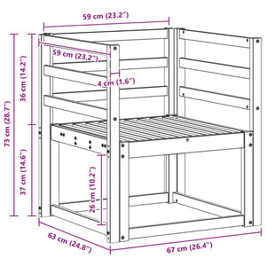 Akazie Massivholz Gartensofa
