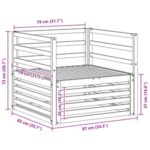 2er-Set Gartensofa mit Armlehnen