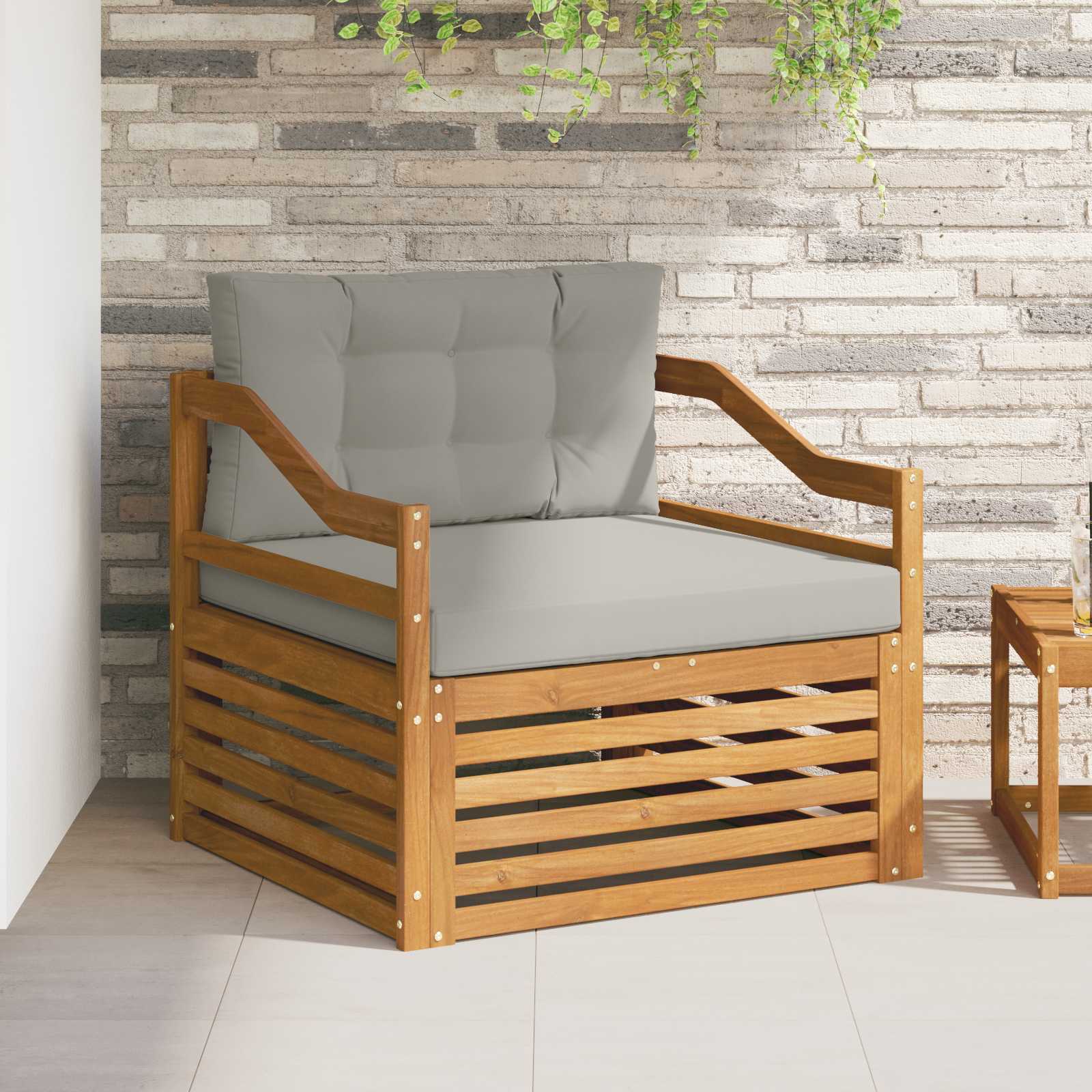 Akazie Outdoor Sofa, Hellgrau