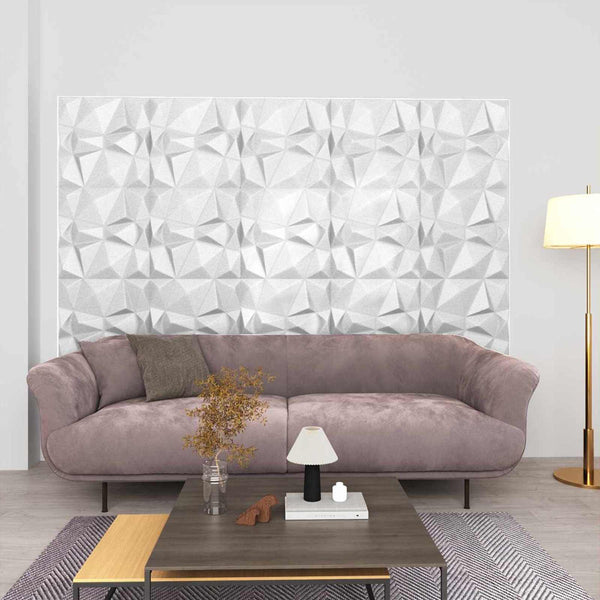 3D Wandpaneele Diamant Weiß 50x50cm (48 Stk.)