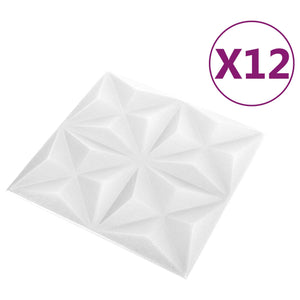 3D Wandpaneele Origami Weiß 50x50cm