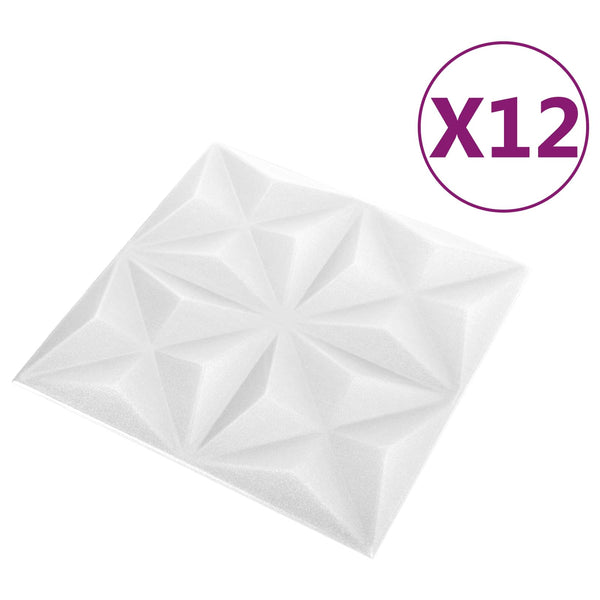 3D Wandpaneele Origami Weiß 50x50cm