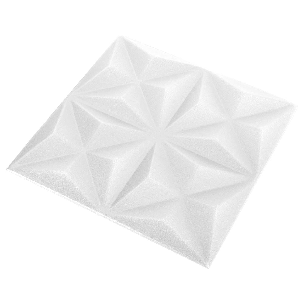 3D Wandpaneele Origami Weiß 50x50cm (48 Stk.)