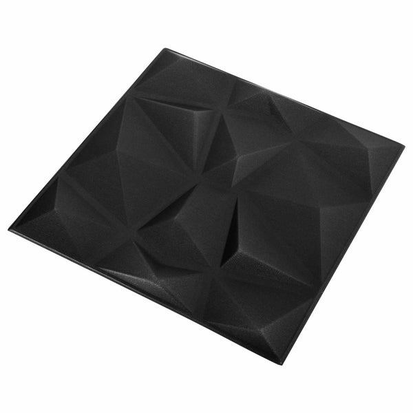 3D Wandpaneele Diamant Schwarz 50x50cm