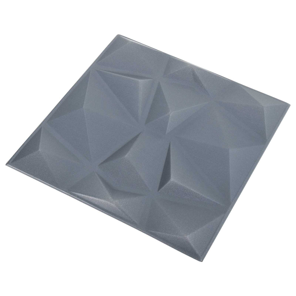 3D Wandpaneele Diamant Grau 24 Stk.