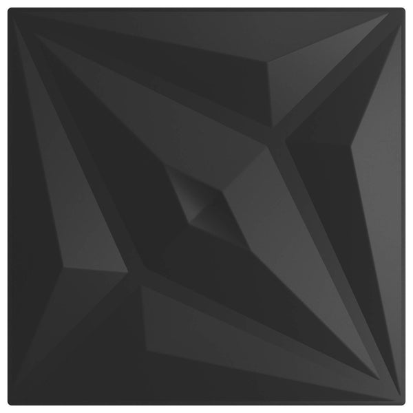 Schwarze 3D Wandpaneele Stern Design 50x50cm