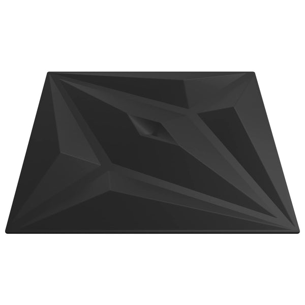 Schwarze Wandpaneele Stern 50x50cm, 48 Stk.