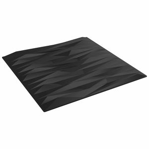 Schwarze Stein Wandpaneele, 12 Stk. 50x50cm