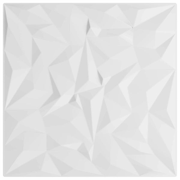 3D Wandpaneele Weiß 50x50cm, 12er Set