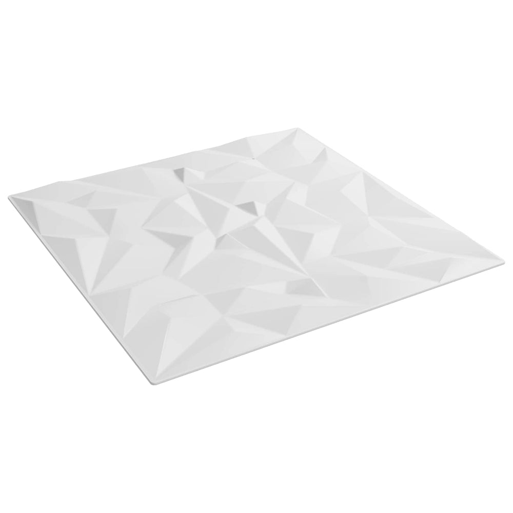 3D Wandpaneele Weiß 50x50cm, 24 Stk.