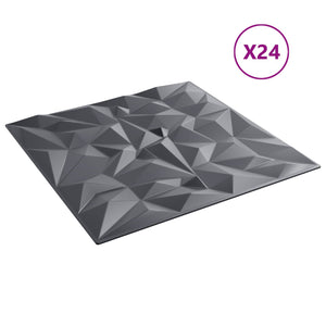 Wandpaneele Amethyst Grau 50x50cm, 24 Stk.