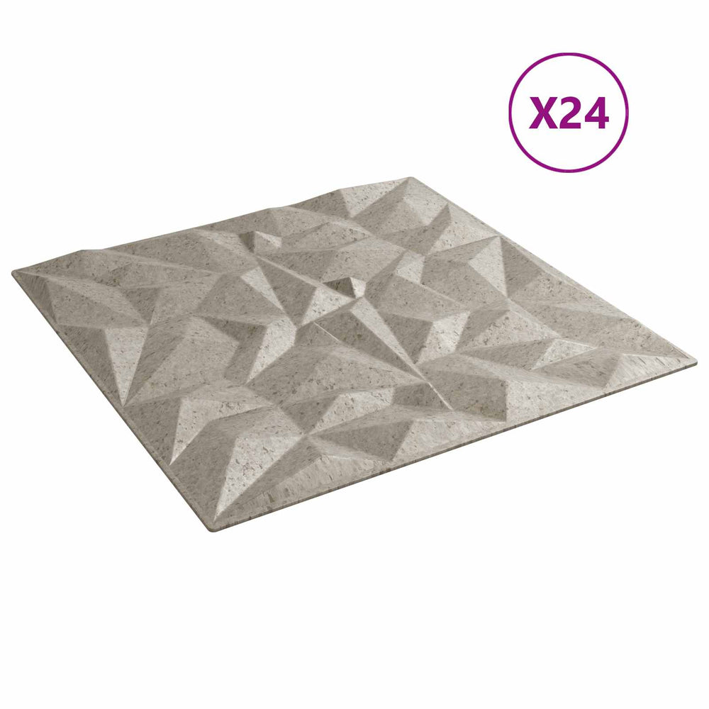 Wandpaneele 24er Set Amethyst Beton 50x50 cm