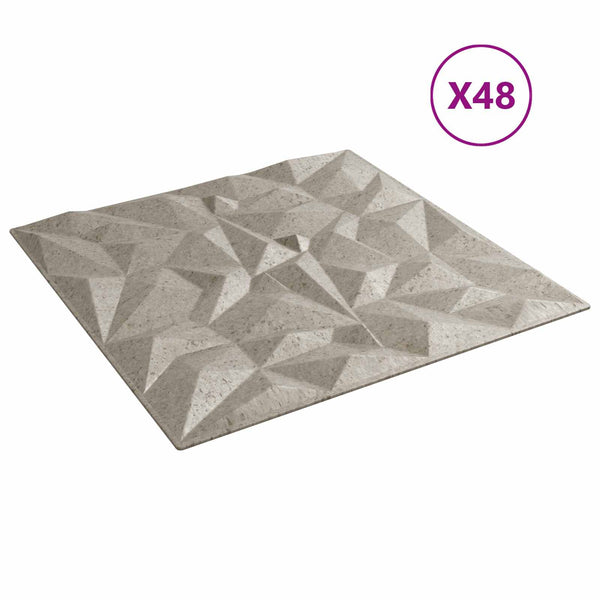 Wandpaneele Amethyst Beton 50x50cm, 48 Stk.