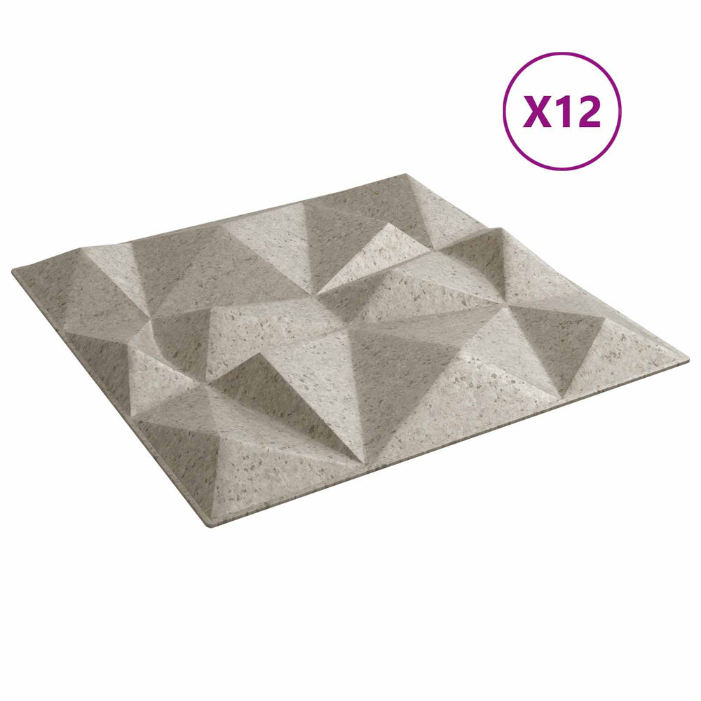 3D Wandpaneele Diamant Beton, 12 Stück