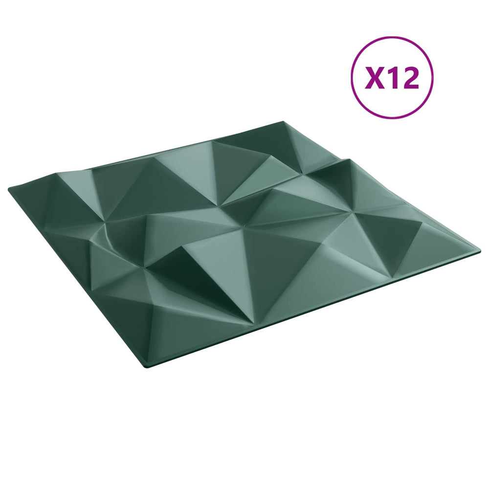 3D Wandpaneele Diamant Grün 50x50cm