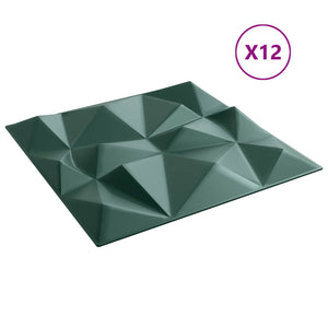3D Wandpaneele Diamant Grün 50x50cm
