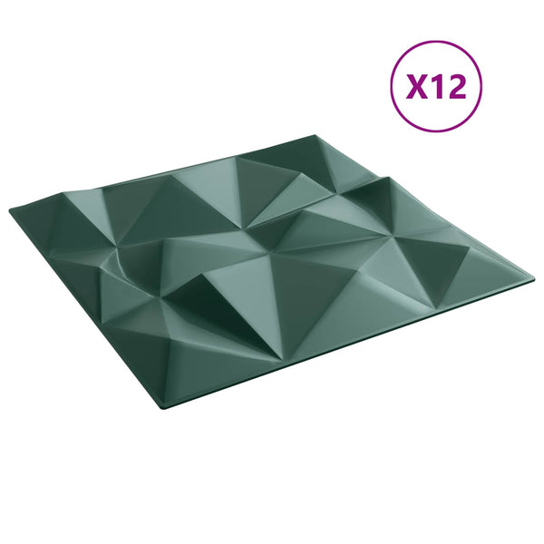 3D Wandpaneele Diamant Grün 50x50cm