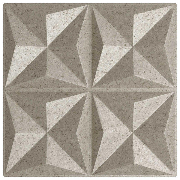 3D Wandpaneele Origami Beton, 12 Stk.