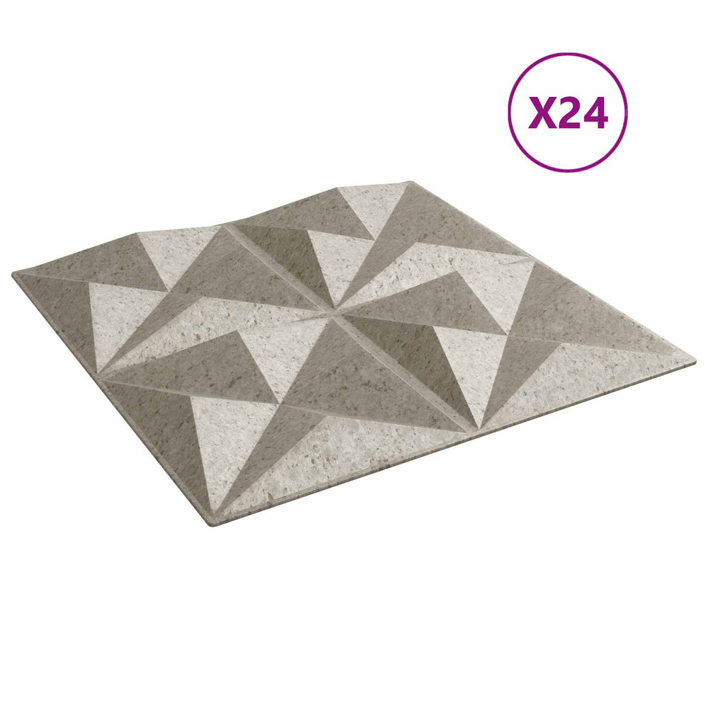 3D Wandpaneele Origami Beton, 24 Stück