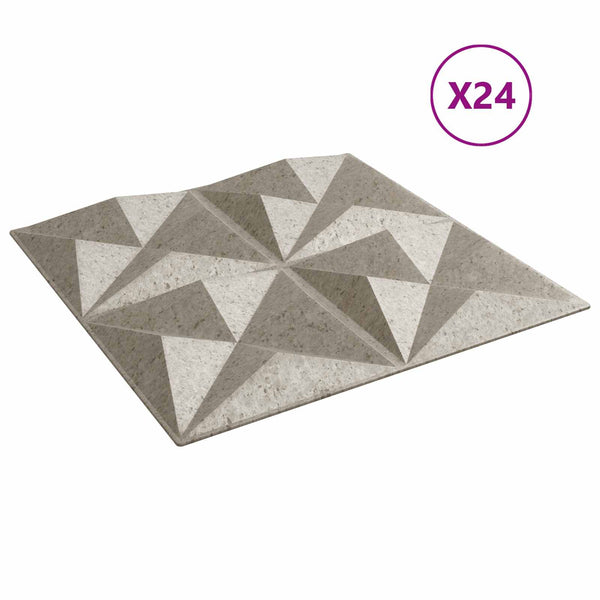 3D Wandpaneele Origami Beton, 24 Stück