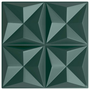 3D Wandpaneele Origami Grün, 12 Stück