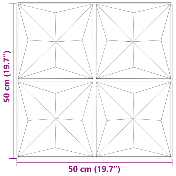 3D Wandpaneele Origami Grün, 12 Stück