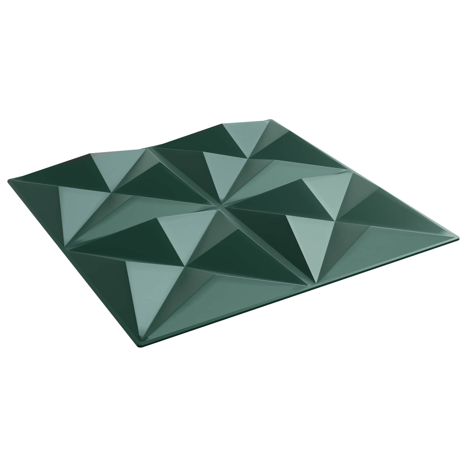 3D Wandpaneele Origami Grün, 24 Stück