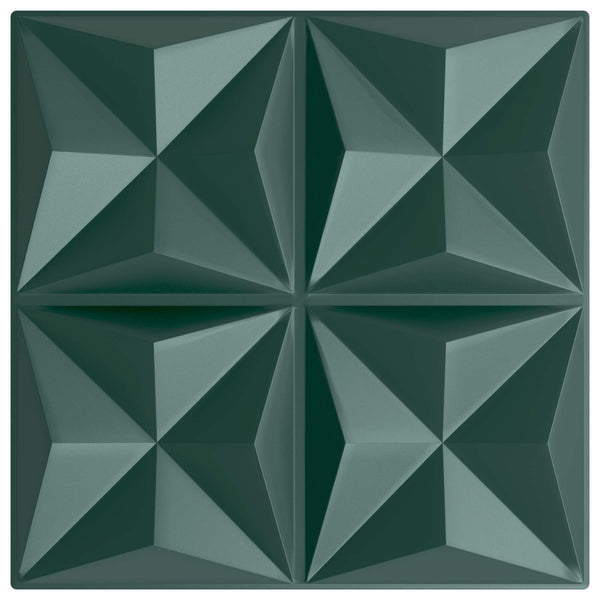 3D Wandpaneele Origami Grün, 24 Stück