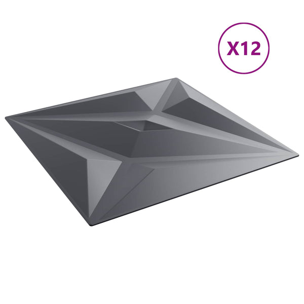 3D Wandpaneele Stern Grau 50x50cm