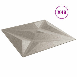 3D Wandpaneele Stern Beton 48 Stk.