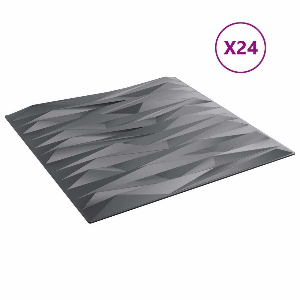 Wandpaneele Steingrau 24 Stk. 50x50 cm