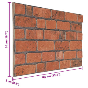 Terrakotta Wandpaneele, 10er-Set, 100x50cm