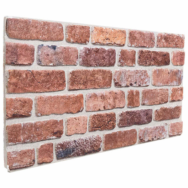 Wandpaneele Rot 10 Stk. 100x50cm EPS-Schaum