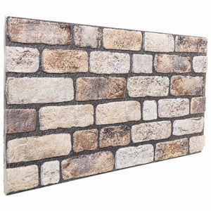 Wandpaneele Hellbraun Steinmuster 100x50cm (10 Stk.)