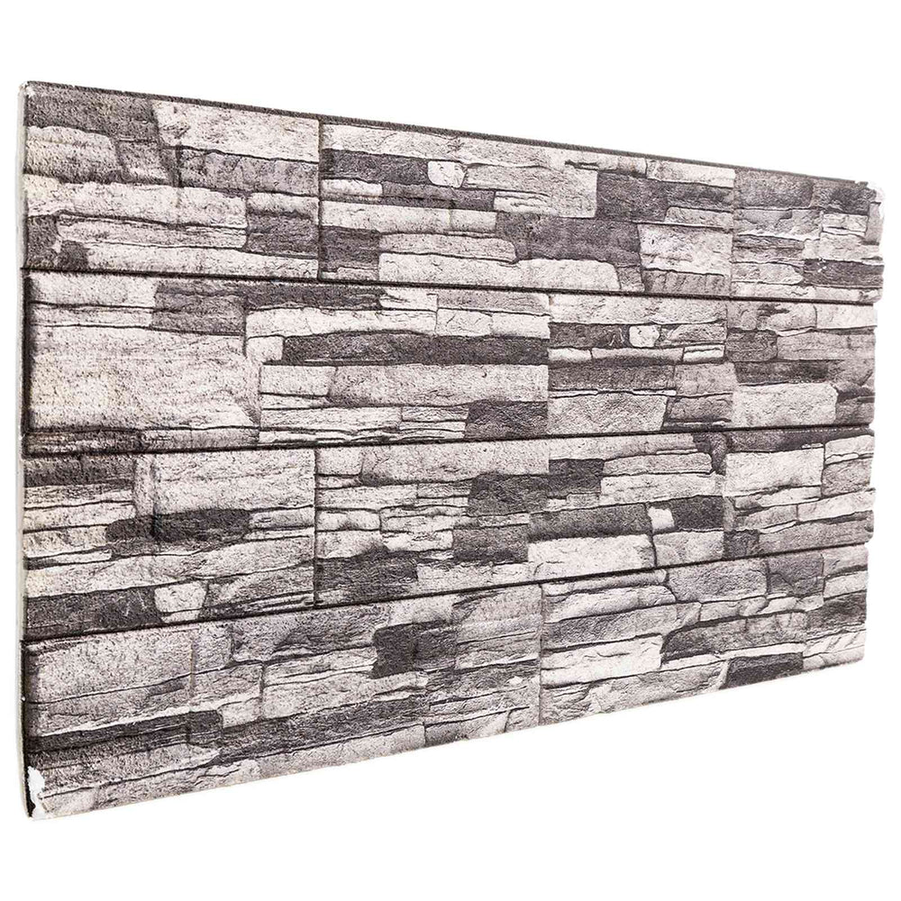 Wandpaneele 10er Set Dunkelgrau Hellgrau 100x50cm