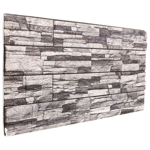 Wandpaneele 10er Set Dunkelgrau Hellgrau 100x50cm