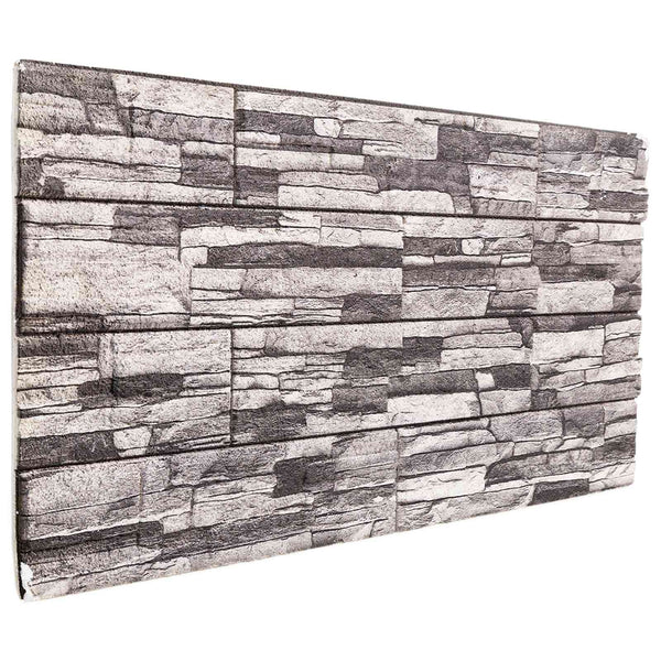 Wandpaneele 10er Set Dunkelgrau Hellgrau 100x50cm