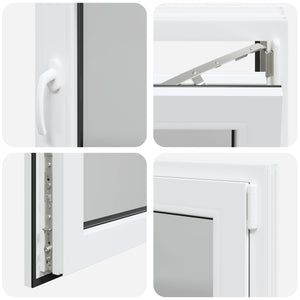 Kellerfenster PVC 90x70 cm Weiß