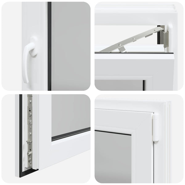 Kellerfenster PVC 90x70 cm Weiß