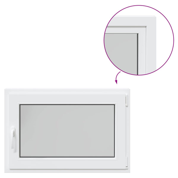 Kellerfenster PVC 90x70 cm Weiß