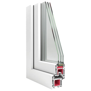 Kellerfenster PVC 90x70 cm Weiß