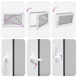 Kellerfenster PVC 90x70 cm Weiß