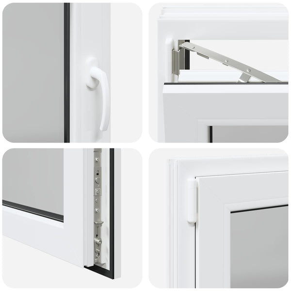 Kellerfenster PVC Weiß 100x70 cm