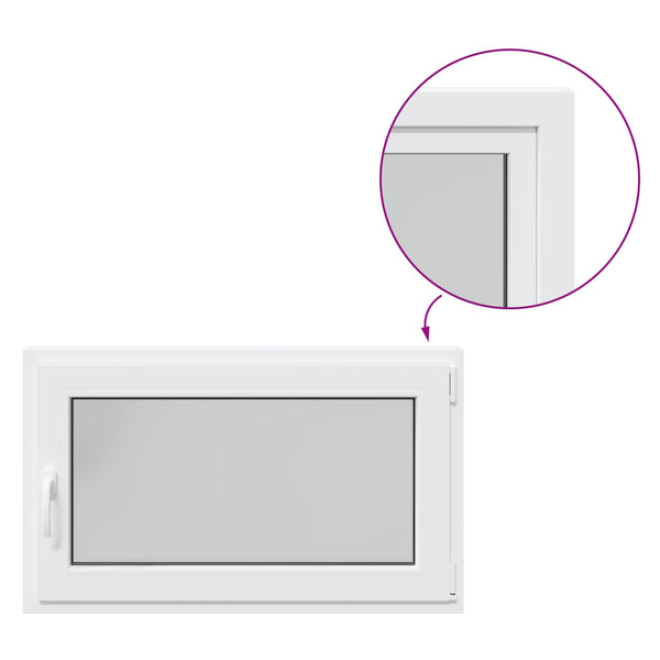 Kellerfenster PVC Weiß 100x70 cm