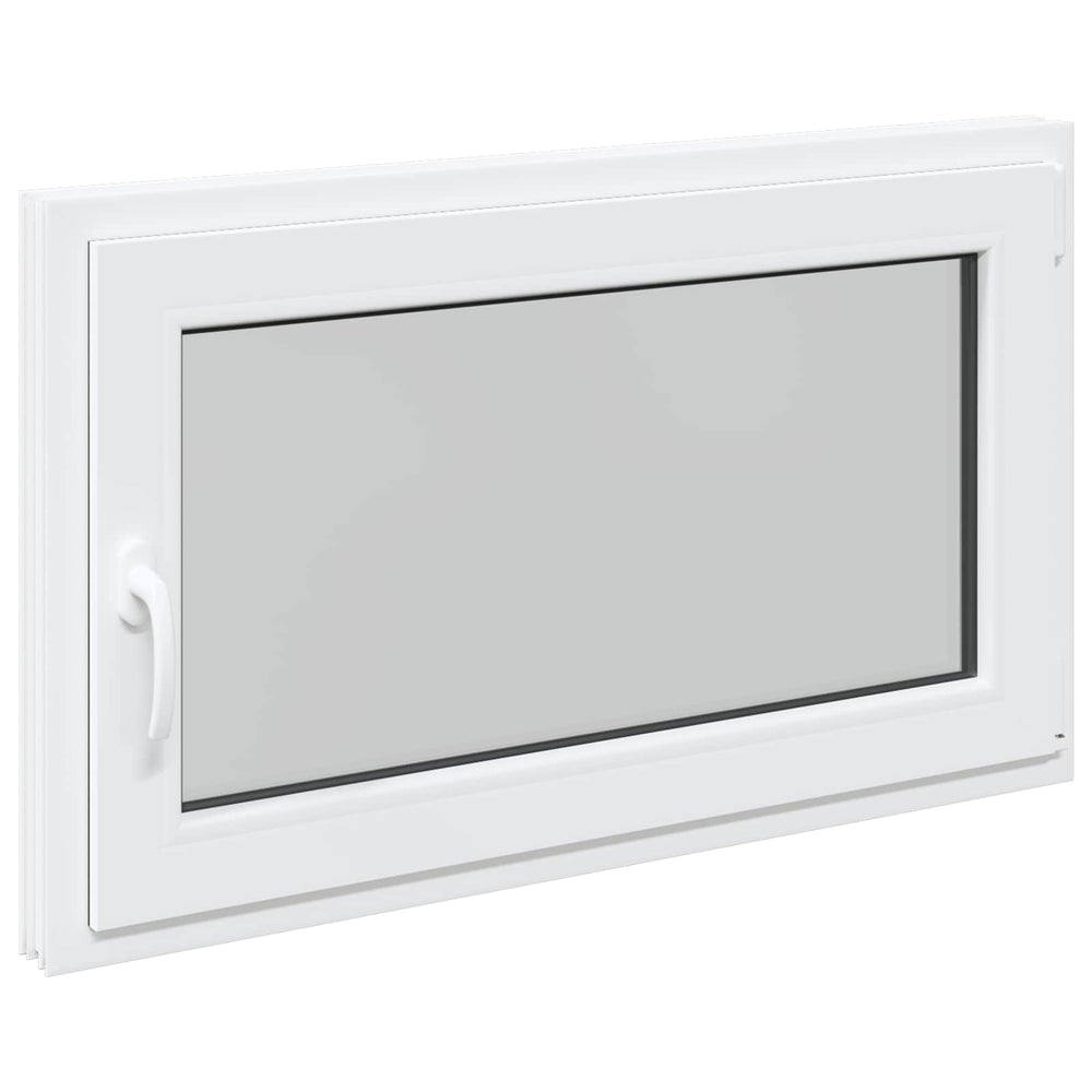 vidaXL Fenêtre de sous-sol RISOR 100 x 70 cm PVC et verre Blanc