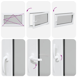 Kellerfenster PVC Weiß 100x70 cm