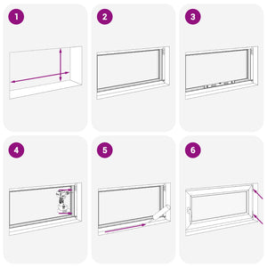 Kellerfenster PVC Weiß 100x70 cm