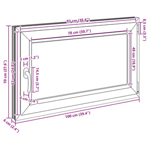 Kellerfenster PVC Weiß 100x70 cm