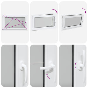 Kellerfenster PVC Weiß 100x70 cm