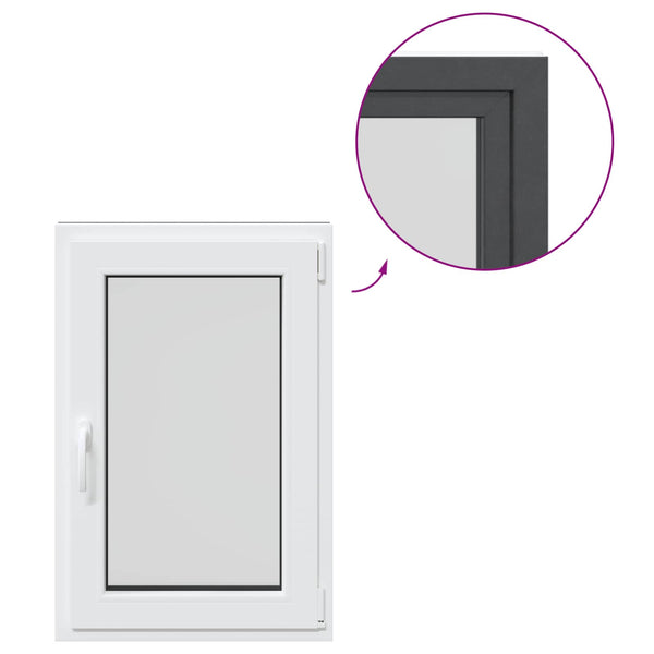 Kellerfenster PVC Anthrazit 60x80 cm